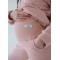 Утеплені спортивні штани-джогери для вагітних з кишенями Пудрові